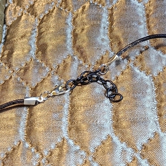 Eye of Horus paper jewelry denim necklace - Picture 4 of 9